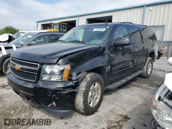 2009 Chevrolet Suburban LT w/1LT with VIN 1GNFK26349R280071, listed as a Copart auction lot 74258504 with 166,122 mi miles and Salvage Title. Bid and sale history available at carsss.com. Image 1.