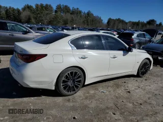 2020 Infiniti Q50 with VIN JN1EV7ARXLM254439, listed as a Copart auction lot 44926835 with 43,146 mi miles and Salvage Title. Bid and sale history available at DreamBid. Image 3.