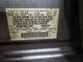 2008 Nissan Sentra S with VIN 3N1AB61E68L761550, listed as a Copart auction lot 49971445 with 128,264 mi miles and Salvage Title. Bid and sale history available at DreamBid. Image 12.