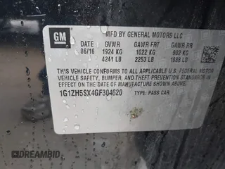2016 Chevrolet Malibu Premier with VIN 1G1ZH5SX4GF304620, listed as a IAAI auction lot 42160899 with 113,708 mi miles and . Bid and sale history available at DreamBid. Image 9.