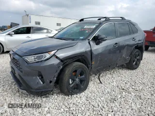 2020 Toyota RAV4 Hybrid XSE with VIN 2T3EWRFV2LW057098, listed as a Copart auction lot 45368854 with 50,223 mi miles and Salvage title. Bid and sale history available at DreamBid. Image 1.