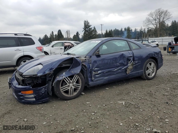 2000 Mitsubishi Eclipse GT with VIN 4A3AC54L9YE148589, listed as a Copart auction lot 42258715 with 190,346 mi miles and Salvage Title. Bid and sale history available at carsss.com. Image 1.