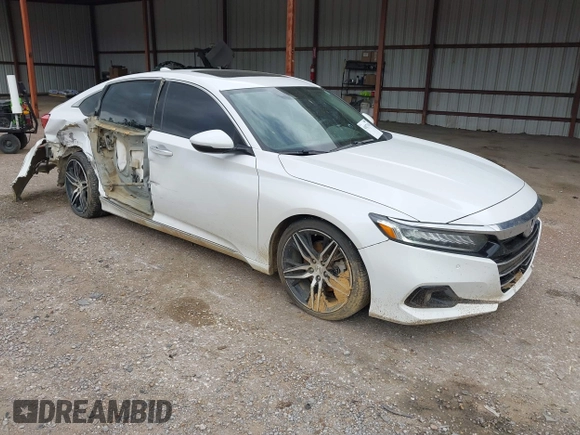 2021 Honda Accord Touring z VIN 1HGCV2F92MA020218, wystawiony jako IAAI lot #41827116 z przebiegiem 122 696 mil mil oraz . Historia ofert i sprzedaży dostępna na DreamBid. Obrazek 1.
