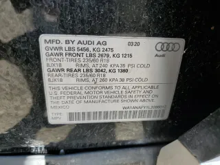 2020 Audi Q5 Premium with VIN WA1ANAFY1L2086012, listed as a Copart auction lot 64361805 with Not provided miles and Salvage title. Bid and sale history available at DreamBid. Image 12.