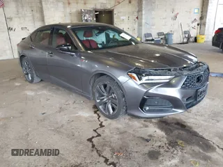 2022 Acura TLX w/A-Spec Package with VIN 19UUB6F51NA001968, listed as a IAAI auction lot 41797078 with 35,765 mi miles and . Bid and sale history available at carsss.com. Image 1.