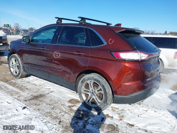 2015 Ford Edge Titanium with VIN 2FMTK4K99FBB43039, listed as a IAAI auction lot 41406613 with 115,524 mi miles. Bid and sale history available at carsss.com. Image 3.