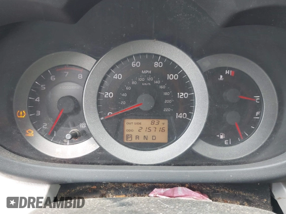 2007 Toyota RAV4 with VIN JTMZD35V875033116, listed as a IAAI auction lot 42186710 with 215,716 mi miles. Bid and sale history available at carsss.com. Image 7.