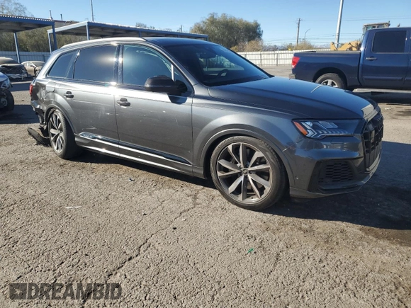 2023 Audi SQ7 Prestige z VIN WA1VWBF79PD019597, wystawiony jako Copart lot #84247404 z przebiegiem 17 010 mil mil oraz Szkoda całkowita • Salvage title. Historia ofert i sprzedaży dostępna na DreamBid. Obrazek 4.