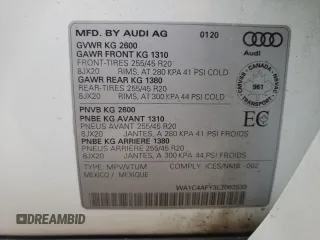 2020 Audi SQ5 Prestige with VIN WA1C4AFY3L2062533, listed as a Copart auction lot 88537655 with 45,586 mi miles and Salvage Title. Bid and sale history available at DreamBid. Image 13.