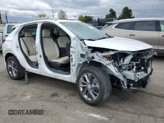 2023 Buick Encore GX Essence with VIN KL4MMGSL7PB126936, listed as a Copart auction lot 53088395 with 20,167 mi miles and Salvage title. Bid and sale history available at DreamBid. Image 4.