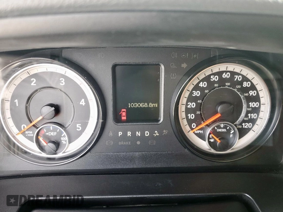 2017 Ram 2500 Tradesman with VIN 3C6UR5CL0HG673735, listed as a Copart auction lot 57064865 with 103,068 mi miles and Salvage title. Bid and sale history available at DreamBid. Image 9.