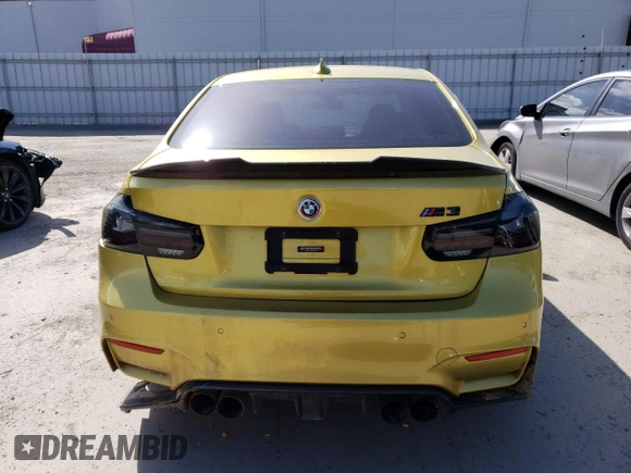 2015 BMW M3 with VIN WBS3C9C53FP803328, listed as a Copart auction lot 47595133 with 50,121 mi miles. Bid and sale history available at carsss.com. Image 6.
