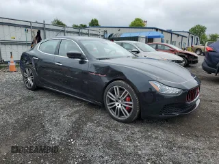 2017 Maserati Ghibli S Q4 with VIN ZAM57RTL3H1218740, listed as a Copart auction lot 55562515 with 72,554 mi miles and Salvage title. Bid and sale history available at DreamBid. Image 4.