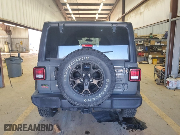 2021 Jeep Wrangler Unlimited Willys with VIN 1C4HJXDM2MW584118, listed as a Copart auction lot 43214885 with 67,955 mi miles and Salvage title. Bid and sale history available at DreamBid. Image 6.