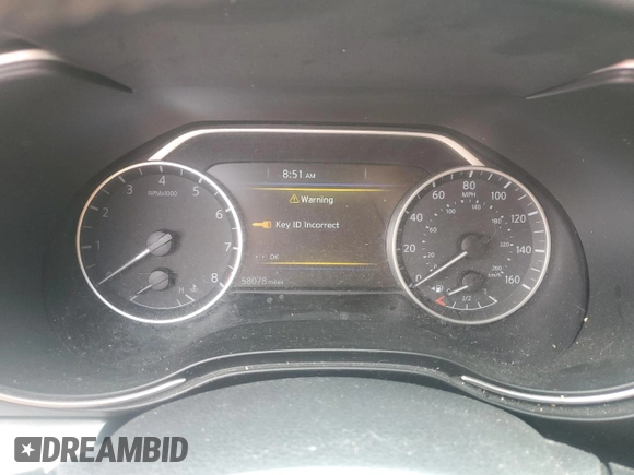 2020 Nissan Maxima SV z VIN 1N4AA6CV6LC376495, wystawiony jako Copart lot #55772755 z przebiegiem 58 078 mil mil oraz Szkoda całkowita • Salvage title. Historia ofert i sprzedaży dostępna na DreamBid. Obrazek 9.