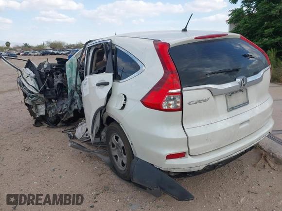 2015 Honda CR-V LX with VIN 5J6RM3H3XFL023217, listed as a IAAI auction lot 41950339 with Not Provided miles and . Bid and sale history available at carsss.com. Image 3.
