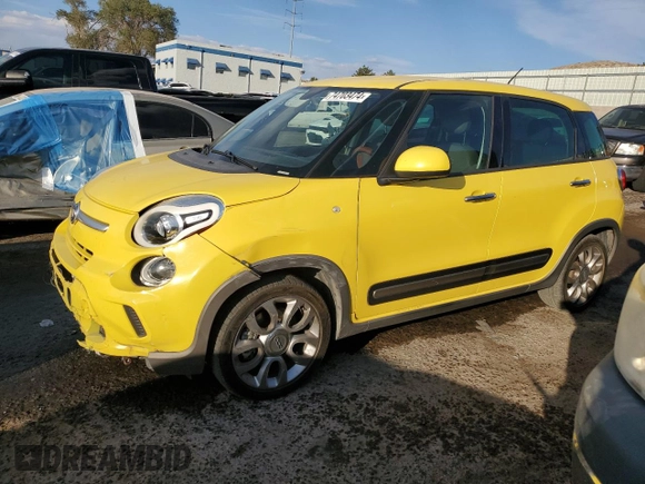 2014 FIAT 500L Trekking with VIN ZFBCFADH4EZ029332, listed as a Copart auction lot 74703474 with 0 mi miles and Salvage Title. Bid and sale history available at carsss.com. Image 1.