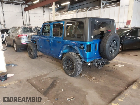 2021 Jeep Wrangler Unlimited Sport S with VIN 1C4HJXDG9MW797013, listed as a IAAI auction lot 41966754 with 53,583 mi miles. Bid and sale history available at carsss.com. Image 3.