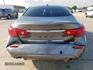 2015 Infiniti Q50 Premium with VIN JN1BV7AP5FM353384, listed as a Copart auction lot 54845015 with 152,690 mi miles and Salvage title. Bid and sale history available at DreamBid. Image 6.