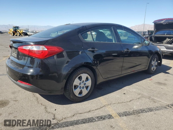 2015 Kia Forte LX with VIN KNAFK4A61F5426741, listed as a Copart auction lot 44548525 with 154,265 mi miles and Salvage Title. Bid and sale history available at carsss.com. Image 3.
