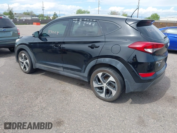 2016 Hyundai Tucson Limited with VIN KM8J33A27GU181240, listed as a IAAI auction lot 42183028 with 104,557 mi miles. Bid and sale history available at carsss.com. Image 3.