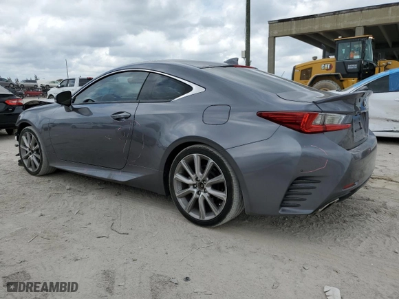 2015 Lexus RC 350 with VIN JTHHE5BC8F5002307, listed as a Copart auction lot 54145344 with 43,725 mi miles and Salvage Title. Bid and sale history available at carsss.com. Image 2.