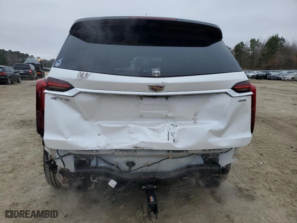 2021 Cadillac XT6 Premium Luxury with VIN 1GYKPCRS2MZ173105, listed as a Copart auction lot 83954854 with 31,873 mi miles and Salvage Title. Bid and sale history available at carsss.com. Image 6.