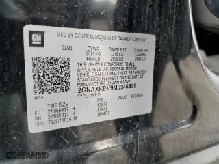 2021 Chevrolet Equinox LT with VIN 2GNAXKEV9M6146899, listed as a Copart auction lot 47679295 with 81,244 mi miles and Salvage Title. Bid and sale history available at carsss.com. Image 16.
