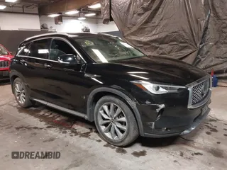 2019 Infiniti QX50 Essential with VIN 3PCAJ5M3XKF136367, listed as a IAAI auction lot 41253758 with 108,563 mi miles and . Bid and sale history available at DreamBid. Image 1.