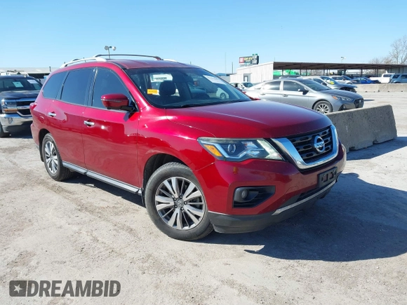 2018 Nissan Pathfinder S with VIN 5N1DR2MN2JC614584, listed as a IAAI auction lot 41372002 with 157,963 mi miles and . Bid and sale history available at DreamBid. Image 1.