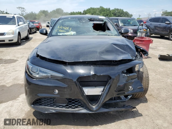 2019 Alfa Romeo Giulia Ti Sport with VIN ZARFAMBNXK7609393, listed as a Copart auction lot 50742143 with 0 mi miles. Bid and sale history available at carsss.com. Image 5.