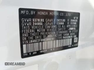 2019 Acura RLX Hybrid Advance Pkg with VIN JH4KC2F90KC000291, listed as a Copart auction lot 36873094 with 68,429 mi miles. Bid and sale history available at carsss.com. Image 12.