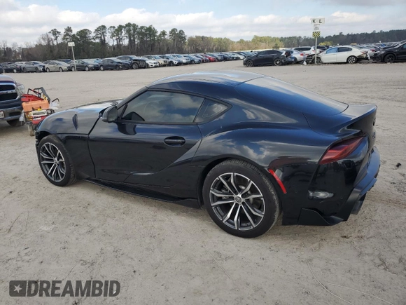 2021 Toyota Supra 2.0 with VIN WZ1DB2C02MW045335, listed as a Copart auction lot 44009215 with 37,882 mi miles and Salvage title. Bid and sale history available at DreamBid. Image 2.