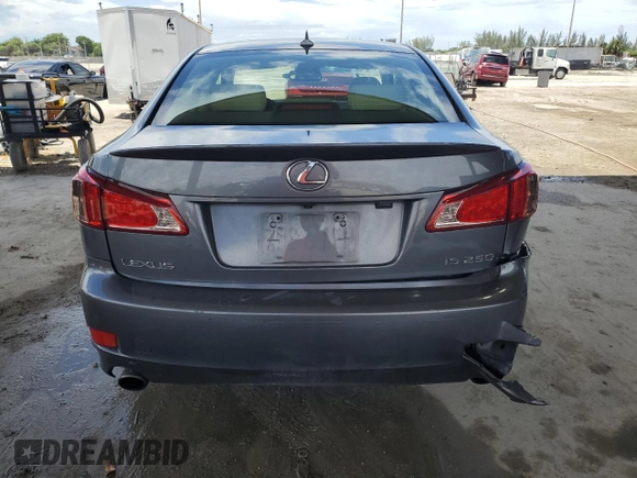2013 Lexus IS 250 with VIN JTHBF5C26D5189164, listed as a Copart auction lot 61535915 with 103,277 mi miles and Salvage title. Bid and sale history available at DreamBid. Image 6.