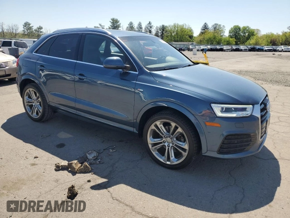 2018 Audi Q3 Premium Plus with VIN WA1JCCFS1JR011991, listed as a Copart auction lot 55063625 with 57,962 mi miles and Salvage title. Bid and sale history available at DreamBid. Image 4.