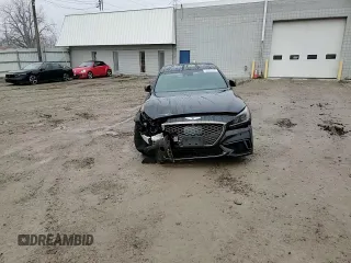 2018 Genesis G80 Sport with VIN KMHGN4JB9JU241553, listed as a Copart auction lot 79503424 with 52,927 mi miles and Salvage Title. Bid and sale history available at DreamBid. Image 10.