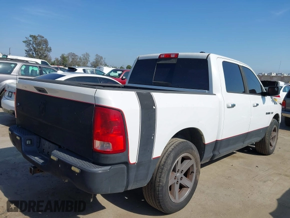 2010 Dodge 1500 SLT with VIN 1D7RB1CT8AS241944, listed as a IAAI auction lot 42143093 with 183,829 mi miles and . Bid and sale history available at carsss.com. Image 4.