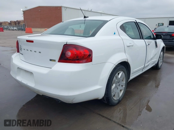2012 Dodge Avenger SE with VIN 1C3CDZAG1CN251932, listed as a IAAI auction lot 41161291 with 95,481 mi miles and . Bid and sale history available at DreamBid. Image 4.