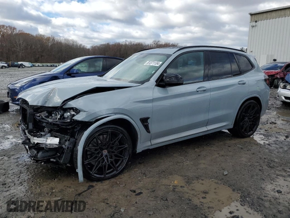 2023 BMW X3 M with VIN 5YM13EC02P9S08561, listed as a Copart auction lot 81371134 with 15,589 mi miles and Salvage title. Bid and sale history available at DreamBid. Image 1.
