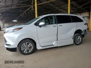 2023 Toyota Sienna Platinum with VIN 5TDESKFC4PS095831, listed as a Copart auction lot 55919975 with 6,626 mi miles and Salvage title. Bid and sale history available at DreamBid. Image 1.