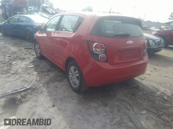 2013 Chevrolet Sonic LT with VIN 1G1JC6SH4D4205877, listed as a IAAI auction lot 41461380 with 113,780 mi miles. Bid and sale history available at carsss.com. Image 2.