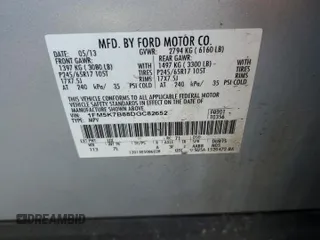 2013 Ford Explorer z VIN 1FM5K7B88DGC82652, wystawiony jako Copart lot #46802635 z przebiegiem 199 755 mil mil oraz Szkoda całkowita • Salvage title. Historia ofert i sprzedaży dostępna na DreamBid. Obrazek 14.