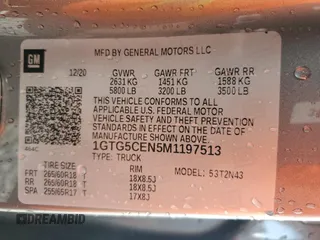 2021 GMC Canyon 2WD Elevation z VIN 1GTG5CEN5M1197513, wystawiony jako Copart lot #59479655 z przebiegiem 78 792 mil mil oraz Nie do naprawy • Non repairable. Historia ofert i sprzedaży dostępna na DreamBid. Obrazek 13.