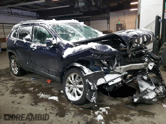 2014 Jeep Cherokee Limited with VIN 1C4PJMDB7EW202563, listed as a Copart auction lot 44465125 with 185,245 mi miles and Non repairable. Bid and sale history available at DreamBid. Image 4.