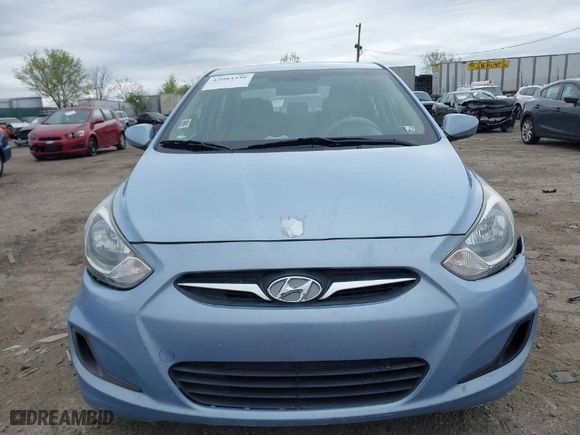 2014 Hyundai Accent GLS with VIN KMHCT4AE3EU702573, listed as a IAAI auction lot 42083350 with 123,392 mi miles. Bid and sale history available at carsss.com. Image 6.