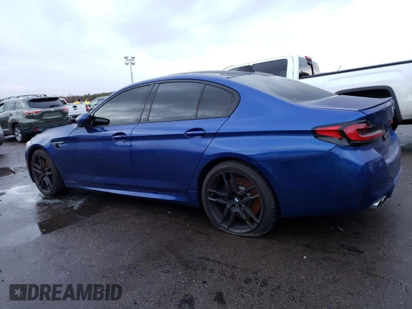 2021 BMW M5 with VIN WBS83CH03MCG05985, listed as a Copart auction lot 72964442 with 1,707 mi miles. Bid and sale history available at carsss.com. Image 2.