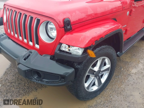 2020 Jeep Wrangler Unlimited Sahara with VIN 1C4HJXEN3LW232316, listed as a IAAI auction lot 42009794 with 35,535 mi miles. Bid and sale history available at carsss.com. Image 18.