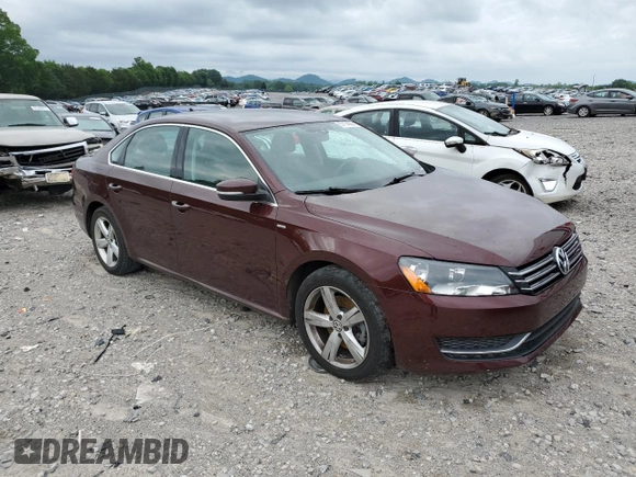 2014 Volkswagen Passat Wolfsburg Edition with VIN 1VWAS7A30EC028920, listed as a Copart auction lot 57174285 with 129,797 mi miles and Salvage title. Bid and sale history available at DreamBid. Image 4.