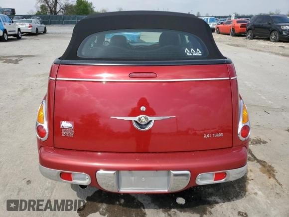 2006 Chrysler PT Cruiser Touring with VIN 3C3EY55E25T297335, listed as a Copart auction lot 52758605 with 75,295 mi miles and Salvage Title. Bid and sale history available at DreamBid. Image 6.