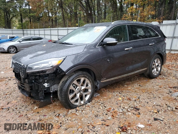 2019 Kia Sorento SX Limited with VIN 5XYPKDA59KG430374, listed as a Copart auction lot 80629564 with 52,518 mi miles and Salvage Title. Bid and sale history available at carsss.com. Image 1.